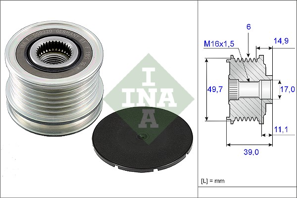Alternator Freewheel Clutch - 535 0050 10 Schaeffler INA