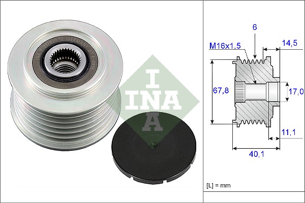 Alternator Freewheel Clutch - 535 0052 10 Schaeffler INA