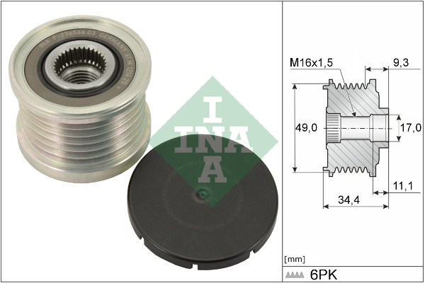 Alternator Freewheel Clutch - 535 0075 10 Schaeffler INA
