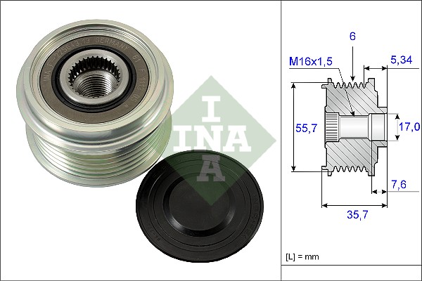 Alternator Freewheel Clutch - 535 0077 10 Schaeffler INA