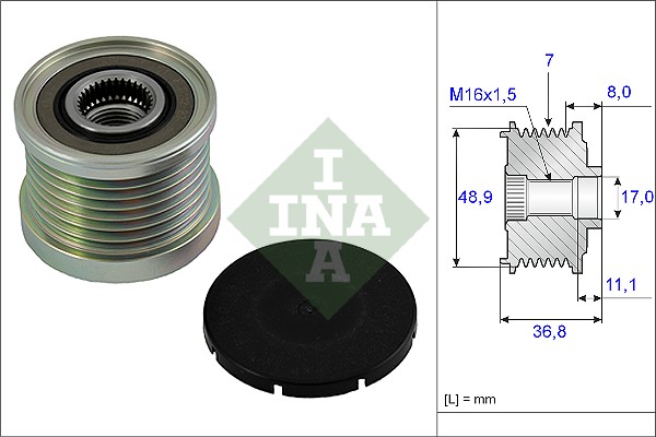 Alternator Freewheel Clutch - 535 0081 10 Schaeffler INA