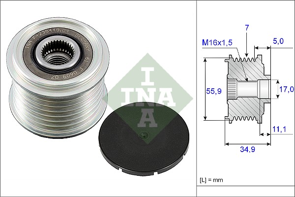 Alternator Freewheel Clutch - 535 0083 10 Schaeffler INA