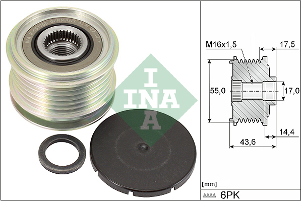 Alternator Freewheel Clutch - 535 0105 10 Schaeffler INA