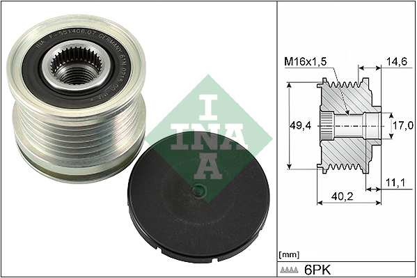 Механизм свободного хода генератора - 535 0124 10 Schaeffler INA
