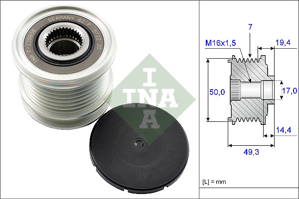 Alternator Freewheel Clutch - 535 0140 10 Schaeffler INA