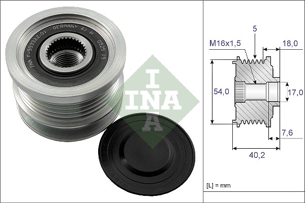 Alternator Freewheel Clutch - 535 0143 10 Schaeffler INA