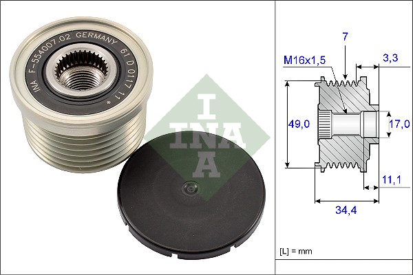 Alternator Freewheel Clutch - 535 0164 10 Schaeffler INA