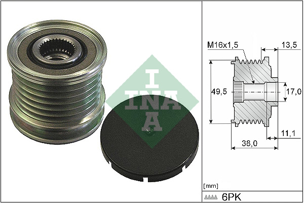 Alternator Freewheel Clutch - 535 0166 10 Schaeffler INA