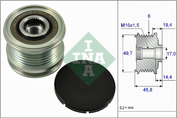 Alternator Freewheel Clutch - 535 0168 10 Schaeffler INA