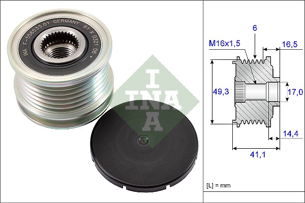 Dispositivo ruota libera alternatore - 535 0178 10 Schaeffler INA