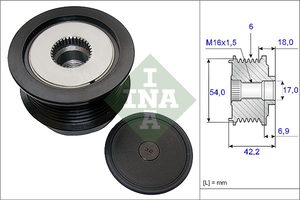 Dispositivo ruota libera alternatore - 535 0188 10 Schaeffler INA