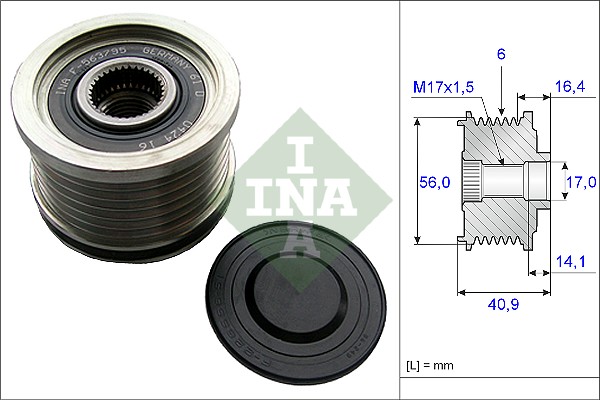laisvos eigos sankaba, kint. sr. generatorius - 535 0213 10 Schaeffler INA