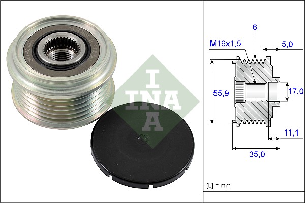 Dispositivo ruota libera alternatore - 535 0222 10 Schaeffler INA