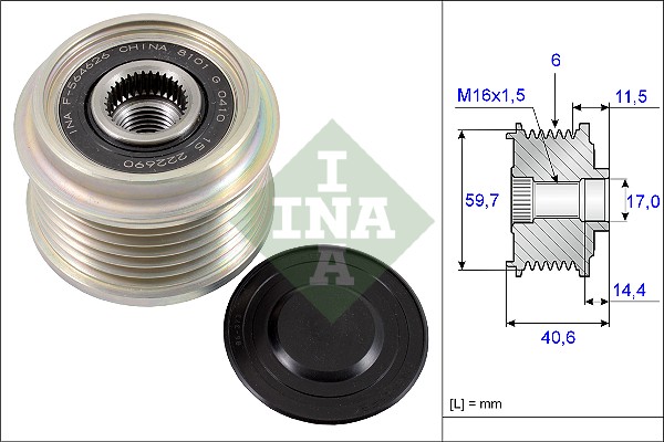 Механизм свободного хода генератора - 535 0227 10 Schaeffler INA