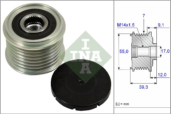 laisvos eigos sankaba, kint. sr. generatorius - 535 0260 10 Schaeffler INA