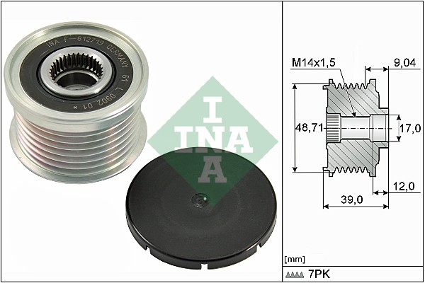 laisvos eigos sankaba, kint. sr. generatorius - 535 0275 10 Schaeffler INA