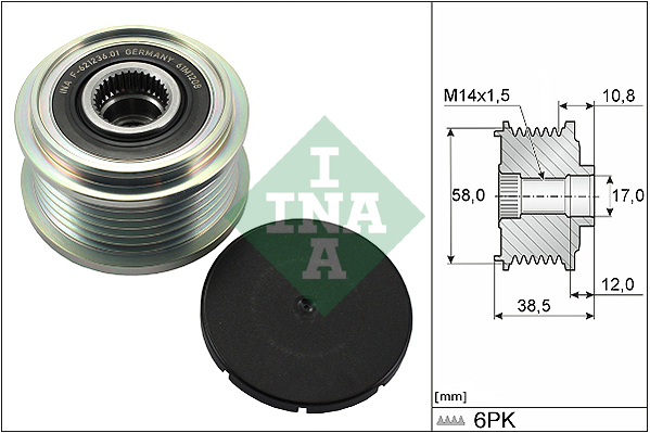 Dispositivo ruota libera alternatore - 535 0303 10 Schaeffler INA