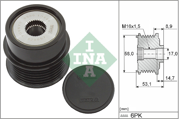 Dispositivo ruota libera alternatore - 535 0326 10 Schaeffler INA