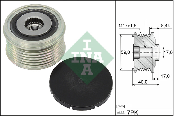 laisvos eigos sankaba, kint. sr. generatorius - 535 0331 10 Schaeffler INA