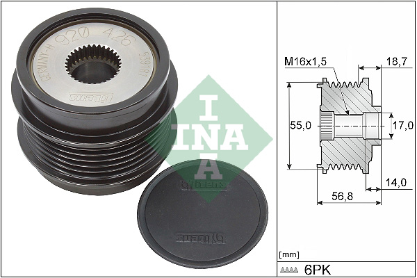 Alternator Freewheel Clutch - 535 0341 10 Schaeffler INA