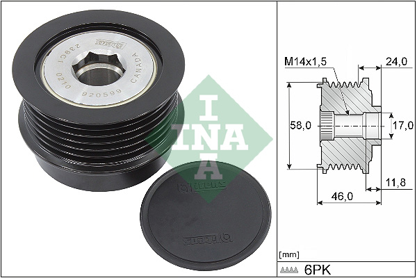 Dispositivo ruota libera alternatore - 535 0355 10 Schaeffler INA
