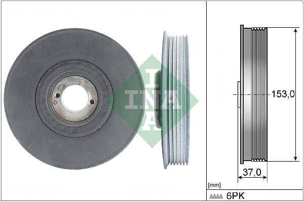 Ременный шкив, коленчатый вал - 544 0039 10 Schaeffler INA