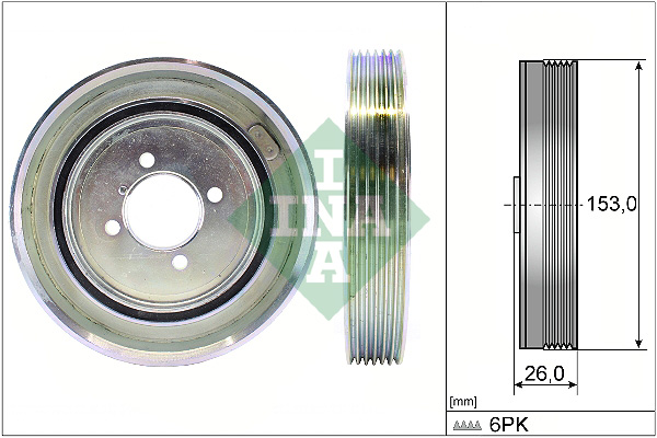 Belt Pulley, crankshaft - 544 0040 10 Schaeffler INA