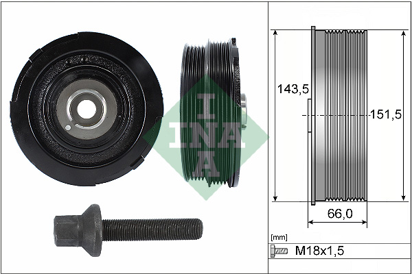 Belt Pulley Set, crankshaft - 544 0069 20 Schaeffler INA