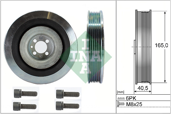 Комплект ременных шкивов, коленчатый вал - 544 0080 20 Schaeffler INA