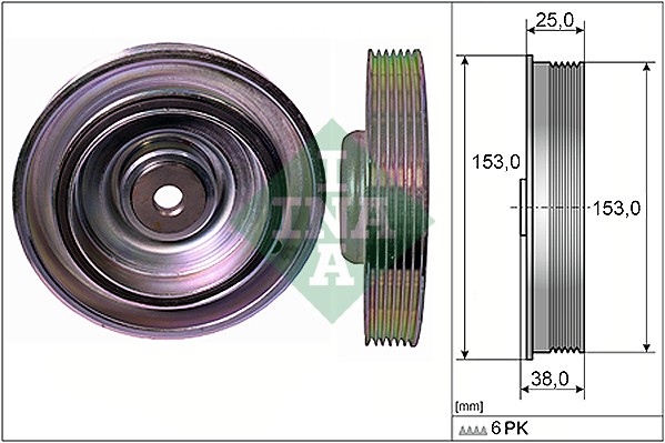 Belt Pulley, crankshaft - 544 0087 10 Schaeffler INA