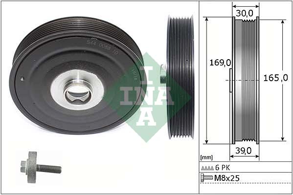 Belt Pulley Set, crankshaft - 544 0088 20 Schaeffler INA