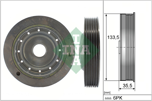 Puleggia cinghia, Albero a gomiti - 544 0091 10 Schaeffler INA