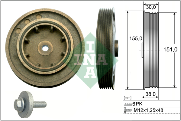 Belt Pulley Set, crankshaft - 544 0101 20 Schaeffler INA