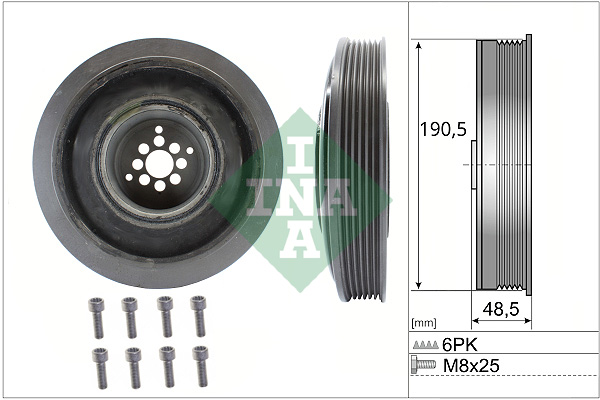 Belt Pulley Set, crankshaft - 544 0102 20 Schaeffler INA