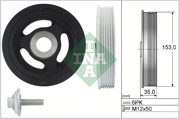 Belt Pulley Set, crankshaft - 544 0104 20 Schaeffler INA