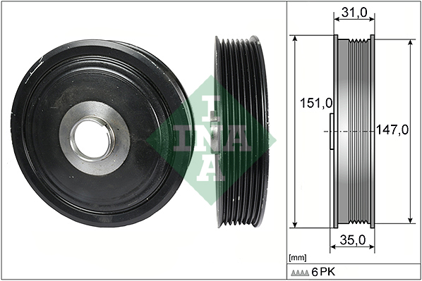 Belt Pulley, crankshaft - 544 0110 10 Schaeffler INA