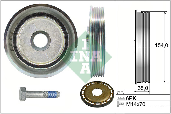 Belt Pulley Set, crankshaft - 544 0112 21 Schaeffler INA