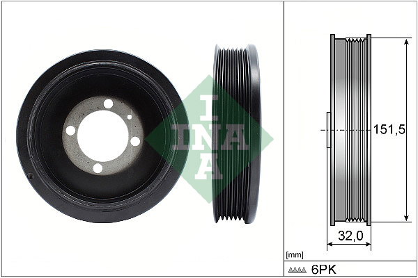 Belt Pulley, crankshaft - 544 0123 10 Schaeffler INA