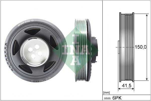 Belt Pulley, crankshaft - 544 0129 10 Schaeffler INA