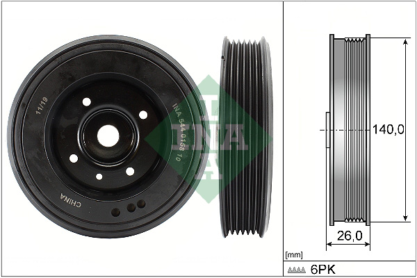 Belt Pulley, crankshaft - 544 0158 10 Schaeffler INA