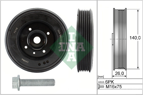 Belt Pulley Set, crankshaft - 544 0158 20 Schaeffler INA
