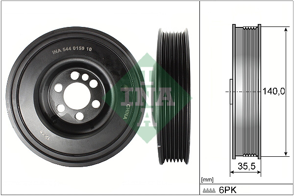 Belt Pulley, crankshaft - 544 0159 10 Schaeffler INA