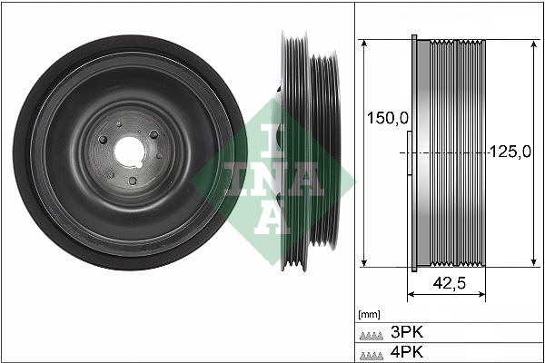 Belt Pulley, crankshaft - 544 0161 10 Schaeffler INA