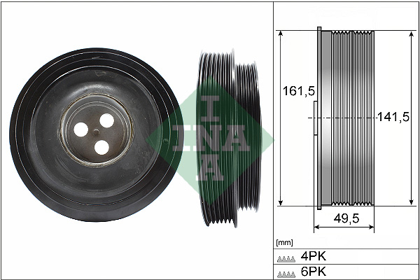 Belt Pulley, crankshaft - 544 0166 10 Schaeffler INA