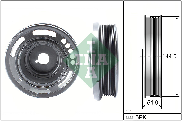 Belt Pulley, crankshaft - 544 0168 10 Schaeffler INA