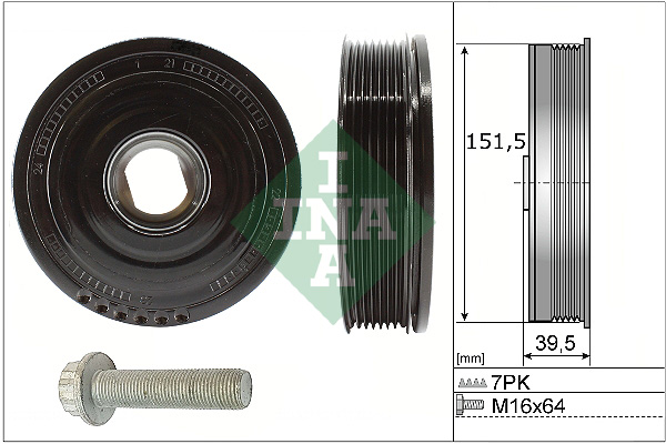 Belt Pulley Set, crankshaft - 544 0177 20 Schaeffler INA