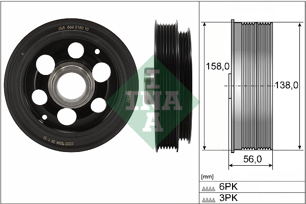 Belt Pulley, crankshaft - 544 0180 10 Schaeffler INA