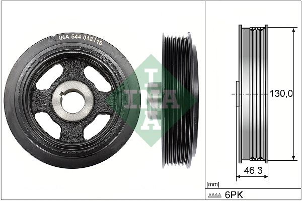 Belt Pulley, crankshaft - 544 0181 10 Schaeffler INA