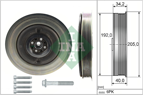 Belt Pulley Set, crankshaft - 544 0504 20 Schaeffler INA