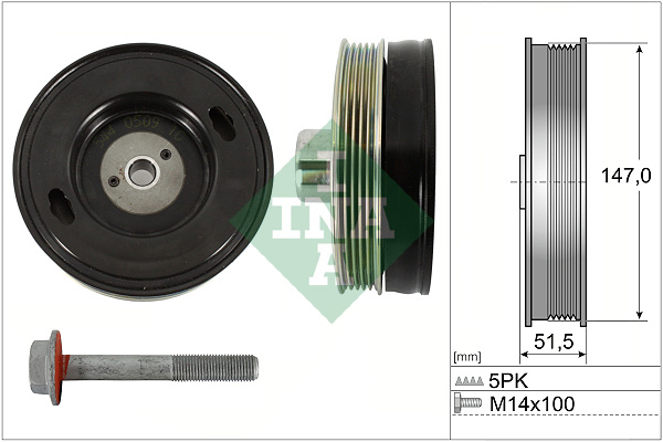 Belt Pulley Set, crankshaft - 544 0509 20 Schaeffler INA